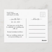 Gouden groen bruiloft Save the Date briefkaart (Achterkant)