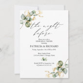 Gouden groen de avond voor repetitie diner kaart (Voorkant)