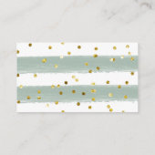 Gouden groen geometrisch Baby shower luier Raffle Informatiekaartje (Achterkant)