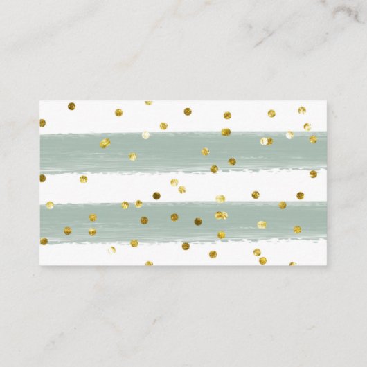 Gouden groen geometrisch Baby shower luier Raffle Informatiekaartje (Achterkant)