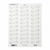 Gouden Groen Geometrische Baby in Bloom Adres Etiket (Full Sheet)