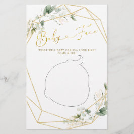 Gouden Groen Geometrische Baby in Bloom Baby Face