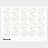 Gouden groen geometrische Baby in Bloom Dank u Ronde Sticker (Vel)
