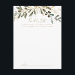 Gouden groen herfst bruiloft emmer lijst Kaarten<br><div class="desc">Deze gouden groene herfst bruiloft emmer lijst kaarten zijn de perfecte activiteit voor een moderne bruiloft receptie of vrijgezellenfeest. Het ontwerp is voorzien van charmant artistiek groen en goud gebladerte. Verander de formulering om aan te passen aan elke levensevenement. Bucket list teken wordt apart verkocht.</div>