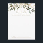 Gouden groen herfst bruiloft emmer lijst Kaarten<br><div class="desc">Deze gouden groene herfst bruiloft emmer lijst kaarten zijn de perfecte activiteit voor een moderne bruiloft receptie of vrijgezellenfeest. Het ontwerp is voorzien van charmant artistiek groen en goud gebladerte. Verander de formulering om aan te passen aan elke levensevenement. Bucket list teken wordt apart verkocht.</div>