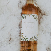 Gouden groen herfst bruiloft wijn labels wijn etiket