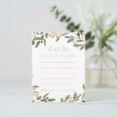 Gouden groen Herfst Emmer Lijst Kaarten (Staand voorkant)