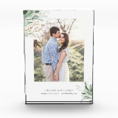 Gouden groen laat romantische elegante fotoblokken (Voorkant)