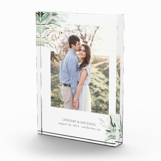 Gouden groen laat romantische elegante fotoblokken (Rechts)