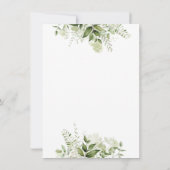 Gouden groen letter Baby shower gedicht Bedankkaart (Achterkant)