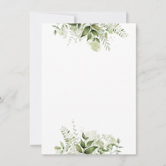 Gouden groen letter Baby shower gedicht Bedankkaart (Achterkant)