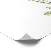 Gouden groen letter Baby shower teken Poster (Hoek)