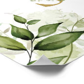 Gouden groen Letter Baby shower Welkomstbord Poster (Hoek)