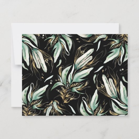 Gouden Groen Maid of Honor / Bruidsmeisje Voorstel Kaart (Achterkant)