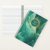 Gouden Groen Marmer Notitieboek (Binnen)