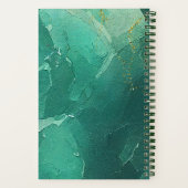 Gouden Groen Marmer Notitieboek (Achterkant)