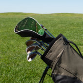 Gouden Groene Agaat Bruiloft Golfheadcover (Insitu)