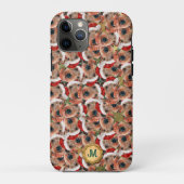 Gouden Groene Airedale Terrier Schattige Hond Kers Case-Mate iPhone Case (Achterkant)