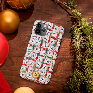 Gouden Groene Alaskan Malamute Mooie Hond Kerstmis Case-Mate iPhone Case