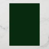 Gouden Groene Blad Kerstfeest Folie Uitnodiging (Achterkant)