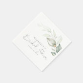 Gouden Groene Bladeren Elegante Bruidsfeest Servet (Hoek)