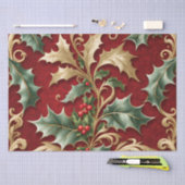 Gouden groene bladeren R Christmas Holiday Tissue Tissuepapier (Craft)