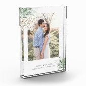 Gouden groene bladeren romantisch elegant fotoblokken (Links)