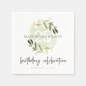 GOUDEN GROENE BLADKRANS OP ELKE LEEFTIJD 25E VERJA SERVET (Voorkant)