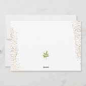 Gouden groene bloemen kerst foto feestdagenkaart (Achterkant)