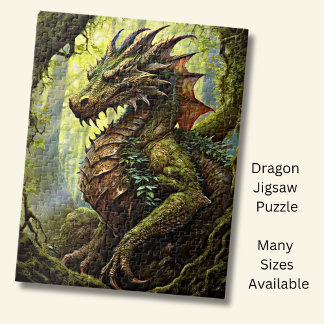 Gouden Groene Bosdraak Legpuzzel