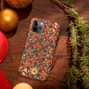 Gouden Groene Boxer Schattige Hond Kerstmis Case-Mate iPhone Case