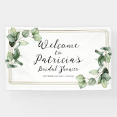 Gouden Groene Bruidsfeest Welkomstbanner Spandoek (Horizontaal)