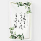 Gouden Groene Bruidsfeest Welkomstbanner Spandoek (Verticaal)