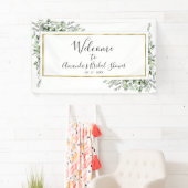 Gouden Groene Bruidsmeisje Ontvangstbord Banner (Insitu)