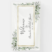 Gouden Groene Bruidsmeisje Ontvangstbord Banner (Verticaal)