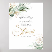 Gouden Groene Bruiloft / Baby Shower Welkom