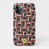 Gouden Groene Brussels Griffon Lieve Hond Kerstmis Case-Mate iPhone Case (Achterkant)