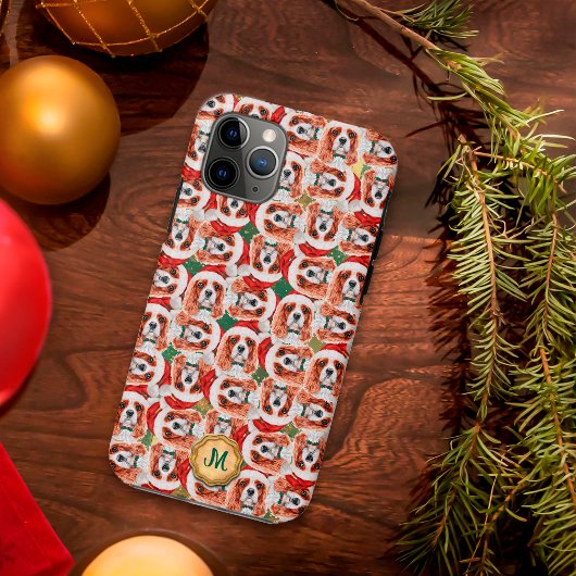 Gouden Groene Cavalier Spaniel Schattige Hond Kers Case-Mate iPhone Case