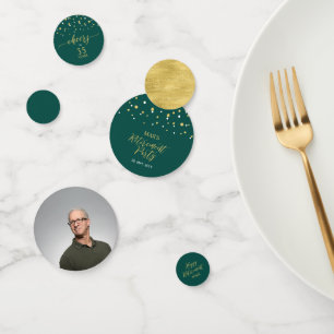 Gouden groene confetti moderne decoratie voor verj