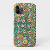 Gouden Groene Corgi Schattige Hond Kerstmis Case-Mate iPhone Case (Achterkant)