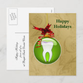 gouden groene Dentist Holiday-kaarten Feestdagenkaart (Voorkant / Achterkant)