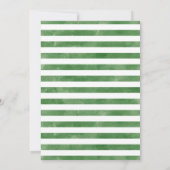 Gouden Groene Dinosaurus Verjaardag uitnodiging (Achterkant)