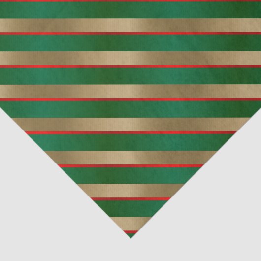 Gouden, groene en rode diagonale strepen tissuepapier (Detail)