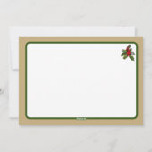 Gouden, groene en rode moderne kerstkaart met 3 fo (Achterkant)