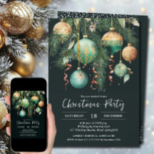Gouden groene kerstboomornamenten feest