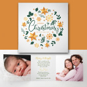 Gouden Groene Kerstkrans 3 Foto Sjabloon