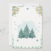 Gouden Groene Kerstmis Kaart (Achterkant)