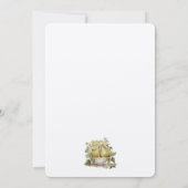 Gouden groene peer bruiloft douche uitnodiging (Achterkant)