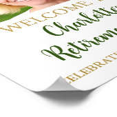 Gouden Groene Pensioenpartij Aangepaste 8.5x11 Fot Poster (Hoek)