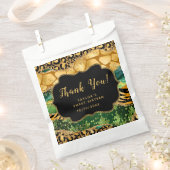 Gouden groene safari agaat zoet zestien dank u bedankzakje (Geknipt)